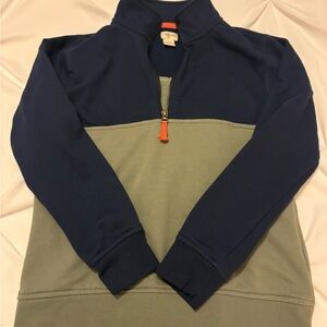 Boy’s Navy and Olive Half-Zip Sweater